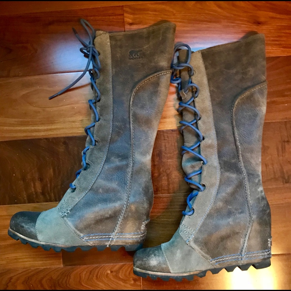 Sorel waterproof tall wedges